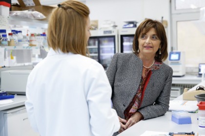 Giuseppina Carbone, Leiterin des Labors «Prostate Cancer Biology» am Istituto Oncologico di Ricerca (zu Deutsch: Onkologisches Forschungsinstitut) in Bellinzona (Foto von Loreta Daulte)