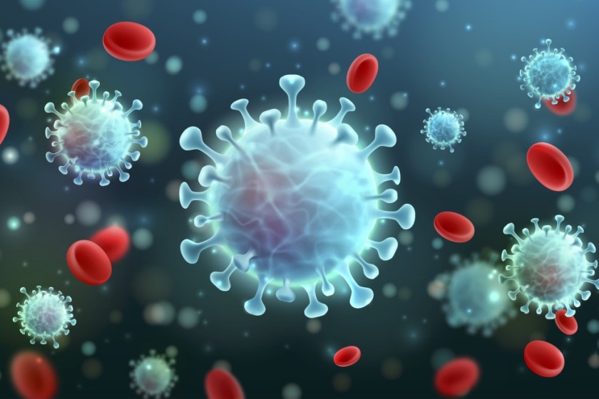 Rielaborazione al computer di un’immagine del coronavirus (agenzia fotografica Shutterstock)