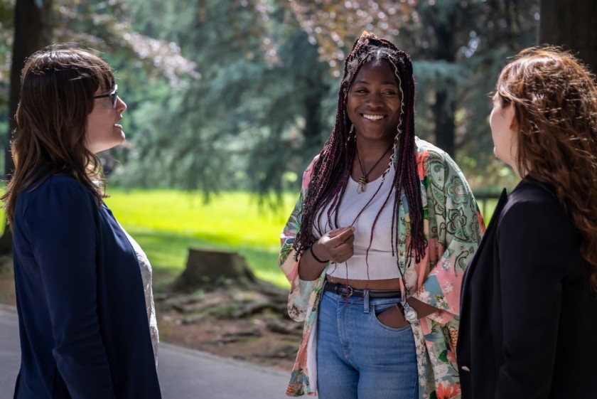 Da sinistra, Giulia Rocchi, Joy Bordini e Emanuela Vocaj (foto di Chiara Micci/Garbani)
