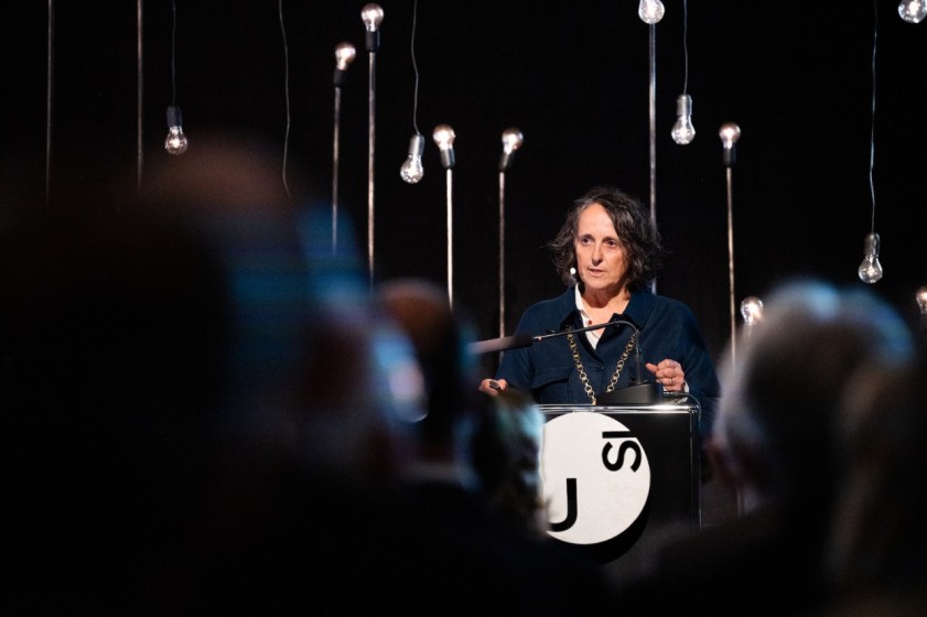 Luisa Lambertini, rettrice dell’USI, durante il Dies Academicus (foto di Alessandro Crinari)